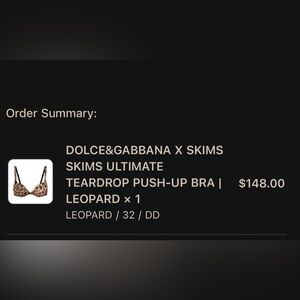 SKIMS Leopard Print Teardrop Push-Up Bra